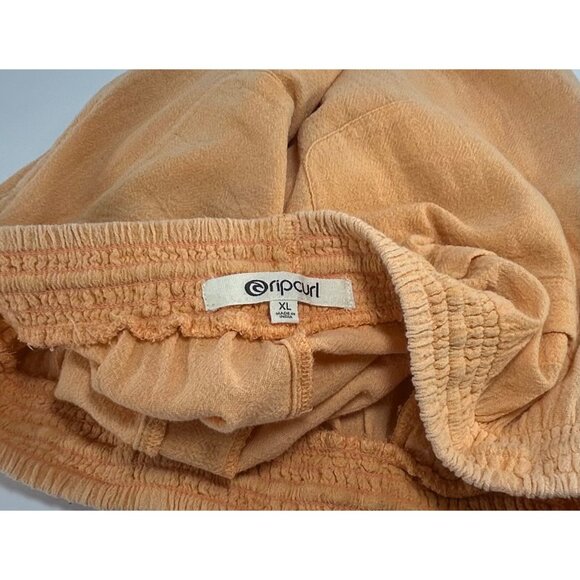 RIP CURL Classic Surf Shorts Sz XL Apricot Orange Elastic Waist Woven 100%Cotton - Picture 6 of 8